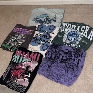 6 Graphic/Vintage tee bundle